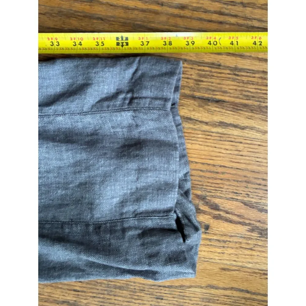 Banana Republic Brown Gray Linen Wide Leg Pants Trousers    Women's Size 2